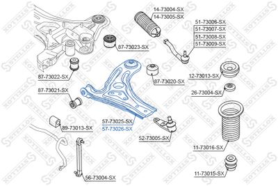 Рычаг правый STELLOX 5773026SX