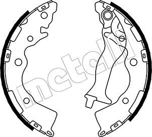 Колодки тормозные барабанные METELLI 530182