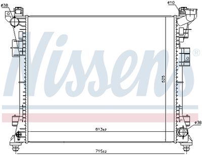 Радиатор системы охлаждения NISSENS 61034