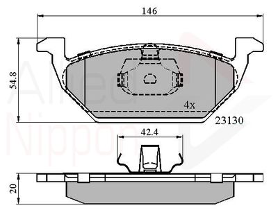 Колодки тормозные дисковые передние ALLIED NIPPON ADB0737