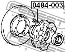 Шпилька колесная FEBEST 0484003