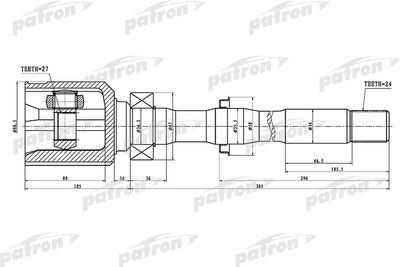 ШРУС внутренний правый PATRON PCV1459