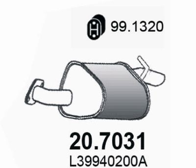 Глушитель задняя часть FERROZ 23079