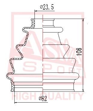 Пыльник ШРУС комплект без смазки ASVA ASBTFF2C
