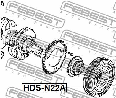 Шкив коленвала FEBEST HDSN22A