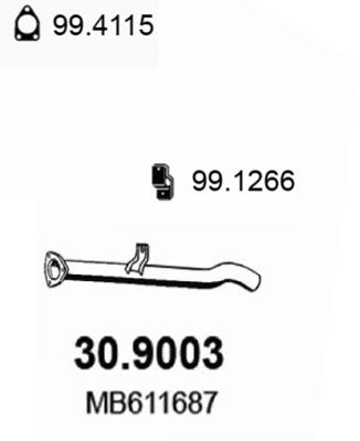 Глушитель задняя часть ASSO 309003