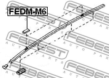 Заглушка в молдинг крыши FEBEST FEDMM6
