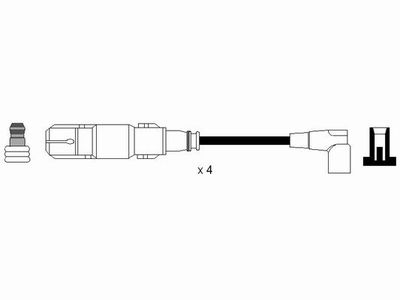 Комплект проводов высоковольтных NGK 0579