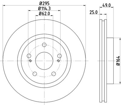 Диск тормозной передний Nisshinbo ND9016K