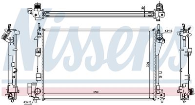 Радиатор системы охлаждения NISSENS 63022A