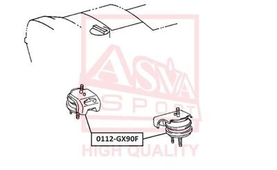 Подушка двигателя передняя ASVA 0112GX90F