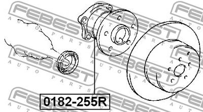 Ступица задняя FEBEST 0182255R