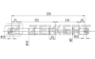 Пружина газовая багажника Zekkert GF1830