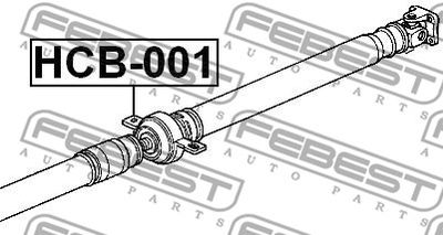 Подшипник подвесной вала карданного FEBEST HCB001