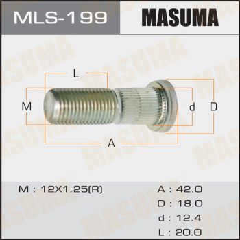 Шпилька колесная Masuma MLS199