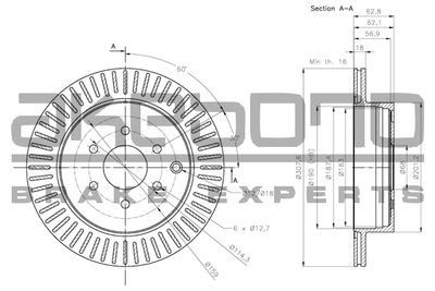 Диск тормозной AVANTECH BR0239S