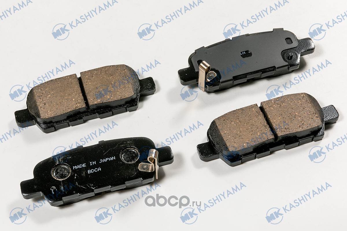 Колодки тормозные задние с антискрипной пластиной MK KASHIYAMA D1286MH