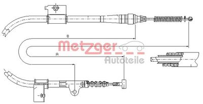 Трос стояночного тормоза левый LINEX 300157