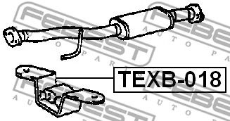 Кронштейн крепления глушителя FEBEST TEXB018