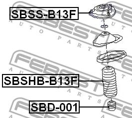 Опора амортизатора переднего FEBEST SBSSB13F