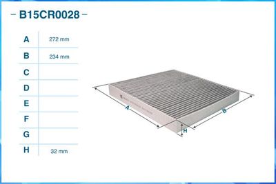 Фильтр салона угольный CWORKS B15CR0028