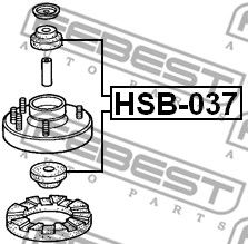 Втулка амортизатора FEBEST HSB037