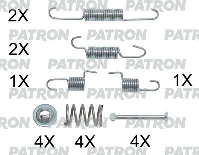 Комплект монтажный барабанных тормозных колодок PATRON PSRK0102