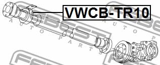 Подшипник подвесной вала карданного FEBEST VWCBTR10
