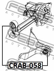 Сайлентблок передней подушки дифференциала FEBEST CRAB058