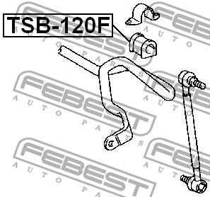 Втулка стабилизатора переднего FEBEST TSB120F