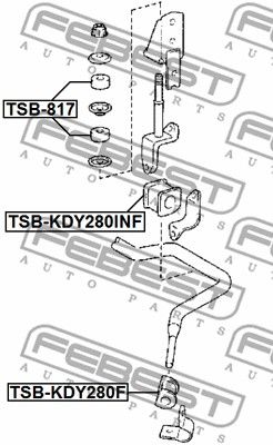 Втулка стабилизатора переднего FEBEST TSBKDY280F