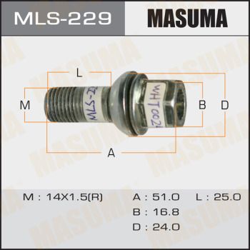 Болт колесный Masuma MLS229