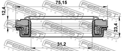 Сальник привода FEBEST 95RFW32751223X