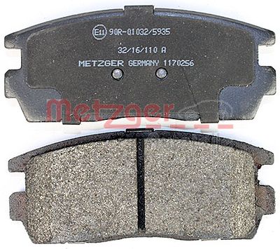 Колодки дискового тормоза с накладками в сборе Metzger 1170256