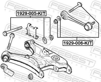 Болт с эксцентриком ремкомплект FEBEST 1929006KIT
