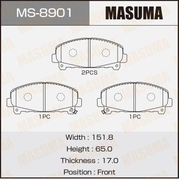 Колодки тормозные дисковые Masuma MS8901