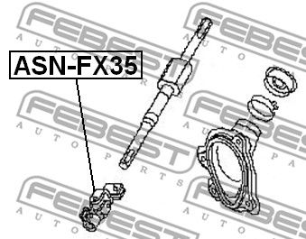 Вал карданный рулевой нижний FEBEST ASNFX35