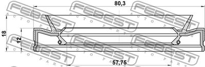 Сальник привода FEBEST 95HEY59801218R