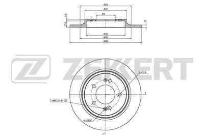 Диск тормозной задний Zekkert BS6271