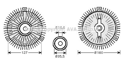 Вискомуфта вентилятора AVA MSC412
