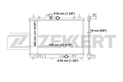 Радиатор охлаждения двигателя Zekkert MK1532