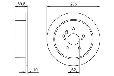 Диск тормозной задний BOSCH 0986479614