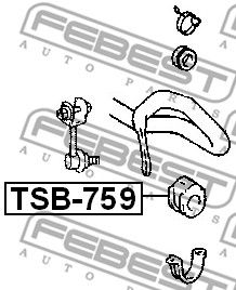 Втулка стабилизатора переднего FEBEST TSB759