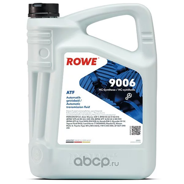 Масло трансмиссионное 5л ROWE HIGHTEC ATF 9006 25051005099