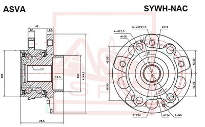 Ступица передняя задняя ASVA SYWHNAC