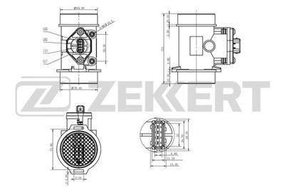 Датчик массового расхода воздуха Zekkert SE1020