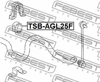 Втулка стабилизатора переднего FEBEST TSBAGL25F