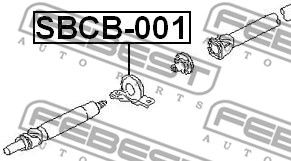 Подшипник подвесной вала карданного FEBEST SBCB001