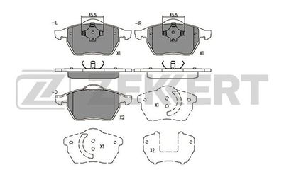 Колодки тормозные дисковые передние Zekkert BS1568