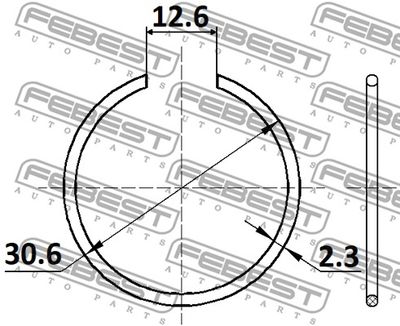 Кольцо стопорное FEBEST CC130X2